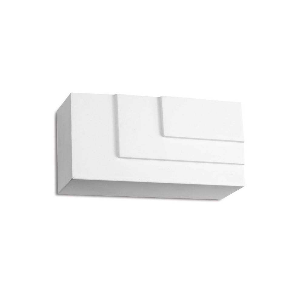 REIN - Γύψινο Επιτοίχιο Φωτιστικό - Απλίκα σε Λευκό Χρώμα